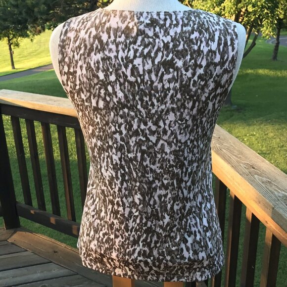 Chico's Easywear Twin 2 PC Set Jacket Size 0/1 Shell Slinky Leopard Brown Pink - Picture 7 of 12